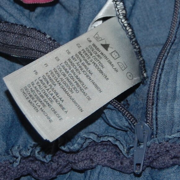 H&M Girls 4-5Y Denim Tiered Sun Dress, 100% Cotton - Picture 7 of 7